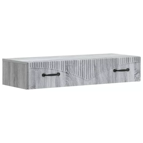 vidaXL Fali oldaltábla Szürke Sonoma 87,5 x 34,5 x 17 cm Szerelt Fa