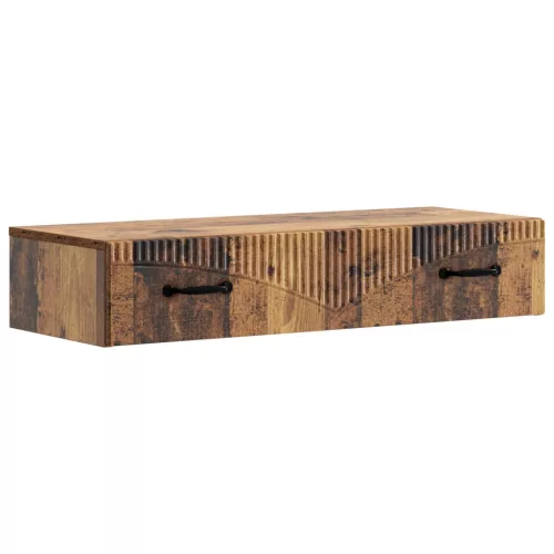 vidaXL Fali oldaltábla Antik Fa 87,5 x 34,5 x 17 cm Szerelt Fa