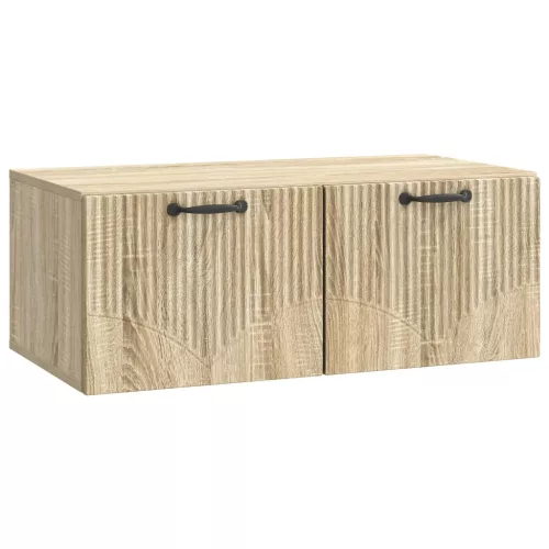 vidaXL Fali TV szekrény Sonoma Tölgy 78,5 x 41 x 30 cm Szerelt Fa