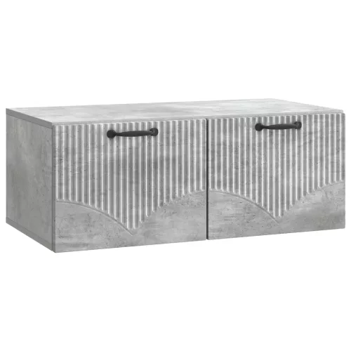 vidaXL Fali TV szekrény Betonszürke 78,5 x 41 x 30 cm Szerelt Fa