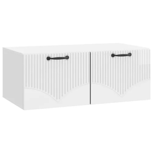 vidaXL Fali TV szekrény Magasfényű Fehér 78,5 x 41 x 30 cm Szerelt Fa