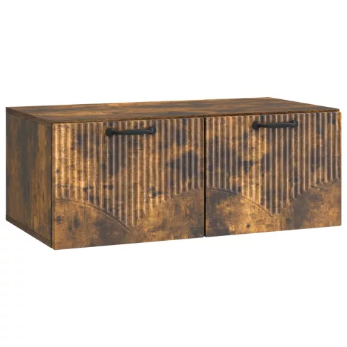 vidaXL Fali TV szekrény Füstös Tölgy 78,5 x 41 x 30 cm Szerelt Fa