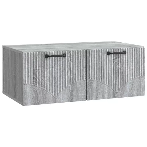 vidaXL Fali TV szekrény Szürke Sonoma 78,5 x 41 x 30 cm Szerelt Fa