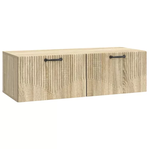 vidaXL Fali TV szekrény Sonoma Tölgy 98 x 41 x 30 cm Szerelt Fa