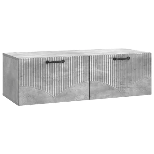 vidaXL Fali TV szekrény Betonszürke 98 x 41 x 30 cm Szerelt Fa