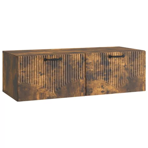 vidaXL Fali TV szekrény Füstös Tölgy 98 x 41 x 30 cm Szerelt Fa