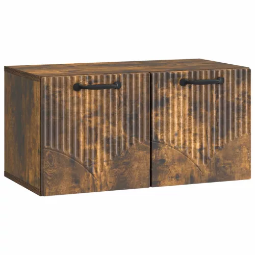 vidaXL Fali TV szekrény Füstös Tölgy 59,5 x 31 x 30 cm Szerelt Fa