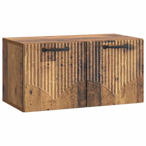 vidaXL Fali TV szekrény Antik Fa 59,5 x 31 x 30 cm Szerelt Fa