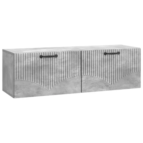 vidaXL Fali TV szekrény Betonszürke 98 x 31 x 30 cm Szerelt Fa