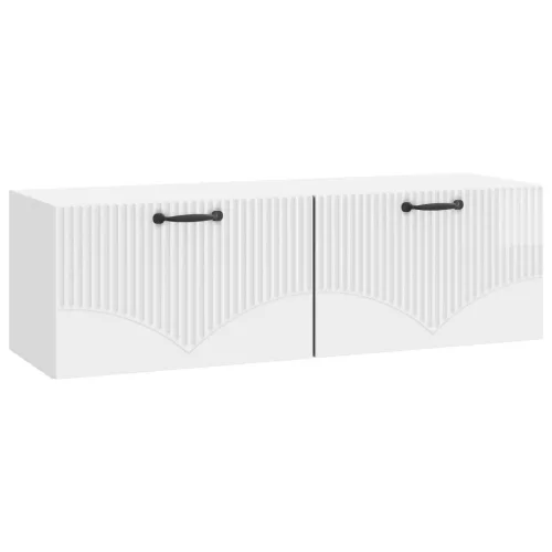 vidaXL Fali TV szekrény Magasfényű Fehér 98 x 31 x 30 cm Szerelt Fa