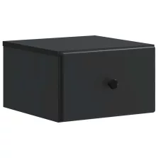   vidaXL Fali éjjeli szekrény Fekete 34,5 x 33 x 20 cm Szerelt Fa