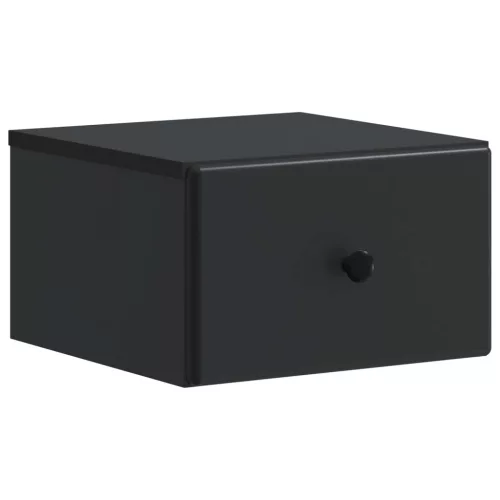 vidaXL Fali éjjeli szekrény Fekete 34,5 x 33 x 20 cm Szerelt Fa