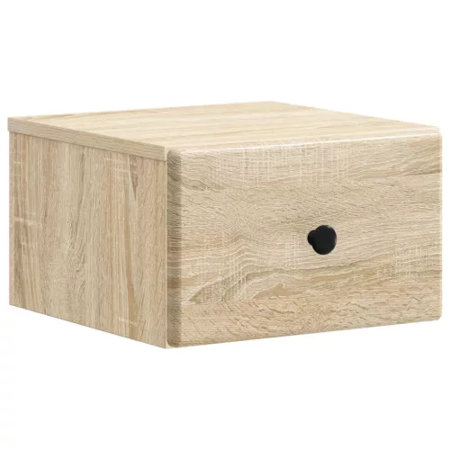 vidaXL Fali éjjeli szekrény Sonoma Tölgy 34,5 x 33 x 20 cm Szerelt Fa