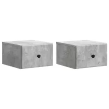  vidaXL Fali éjjeli szekrény 2 pcs Betonszürke 34,5 x 33 x 20 cm