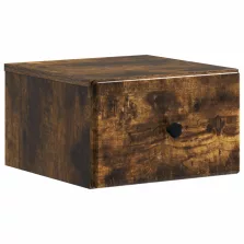   vidaXL Fali éjjeli szekrény Füstös Tölgy 34,5 x 33 x 20 cm Szerelt Fa