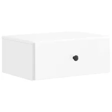   vidaXL Fali éjjeli szekrény fiókkal Magasfényű Fehér 49 x 34,5 x 20 cm