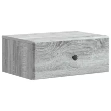   vidaXL Fali éjjeli szekrény Szürke Sonoma 49 x 34,5 x 20 cm Szerelt Fa