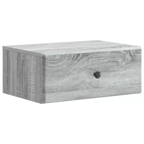 vidaXL Fali éjjeli szekrény Szürke Sonoma 49 x 34,5 x 20 cm Szerelt Fa