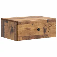   vidaXL Fali éjjeli szekrény Antik Fa 49 x 34,5 x 20 cm Szerelt Fa