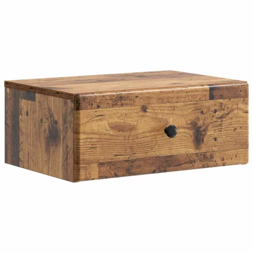 vidaXL Fali éjjeli szekrény Antik Fa 49 x 34,5 x 20 cm Szerelt Fa