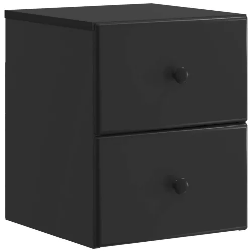 vidaXL Fali éjjeli szekrény Fekete 34,5 x 33 x 40 cm Szerelt Fa