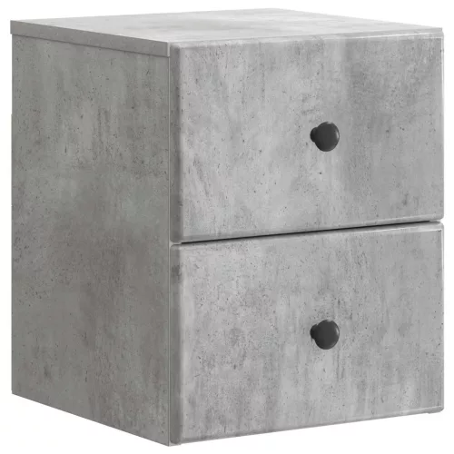 vidaXL Fali éjjeli szekrény Betonszürke 34,5 x 33 x 40 cm Szerelt Fa