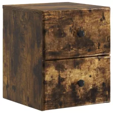   vidaXL Fali éjjeli szekrény Füstös Tölgy 34,5 x 33 x 40 cm Szerelt Fa