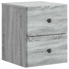   vidaXL Fali éjjeli szekrény Szürke Sonoma 34,5 x 33 x 40 cm Szerelt Fa