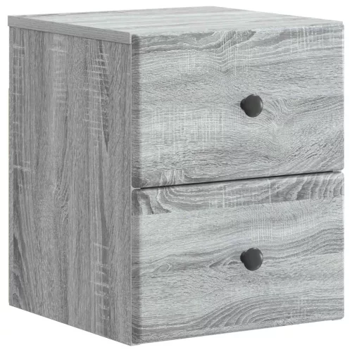 vidaXL Fali éjjeli szekrény Szürke Sonoma 34,5 x 33 x 40 cm Szerelt Fa