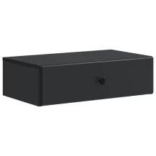 vidaXL Fali oldaltábla Fekete 59 x 34,5 x 17 cm Szerelt Fa