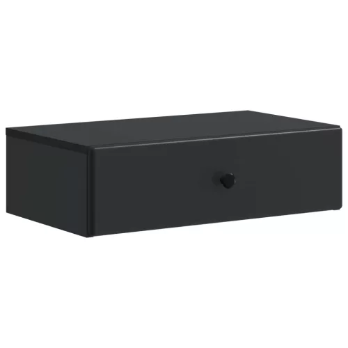 vidaXL Fali oldaltábla Fekete 59 x 34,5 x 17 cm Szerelt Fa