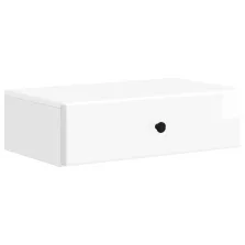  vidaXL Fali oldaltábla Magasfényű Fehér 59 x 34,5 x 17 cm Szerelt Fa
