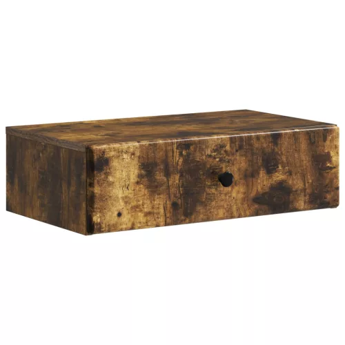 vidaXL Fali oldaltábla Füstös Tölgy 59 x 34,5 x 17 cm Szerelt Fa