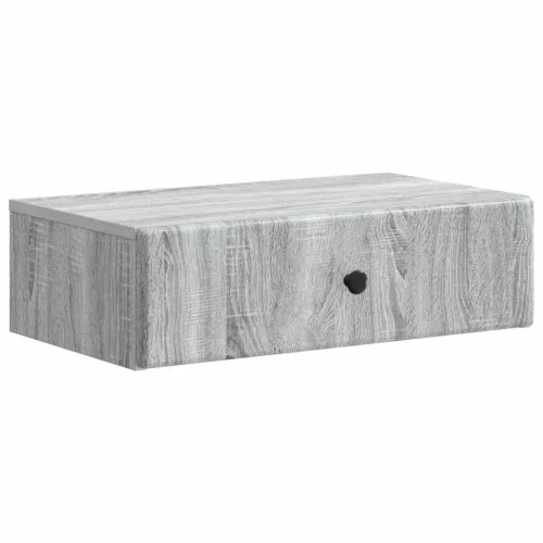 vidaXL Fali oldaltábla Szürke Sonoma 59 x 34,5 x 17 cm Szerelt Fa