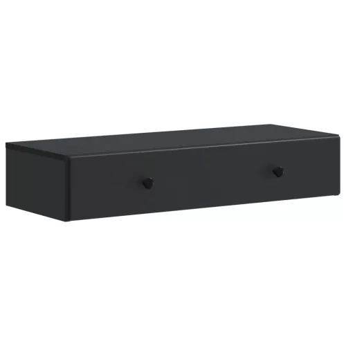 vidaXL Fali oldaltábla Fekete 87,5 x 34,5 x 17 cm Szerelt Fa