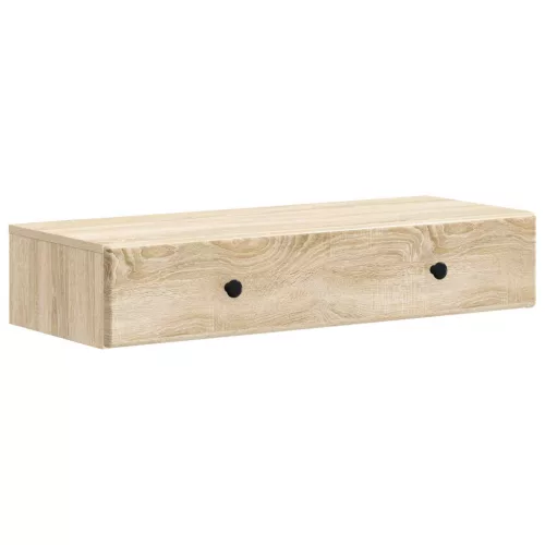 vidaXL Fali oldaltábla Sonoma Tölgy 87,5 x 34,5 x 17 cm Szerelt Fa