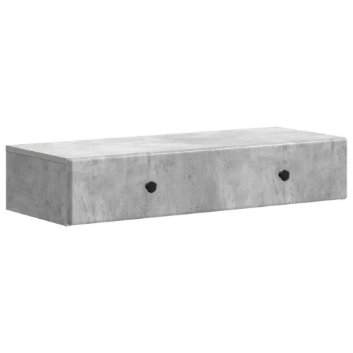 vidaXL Fali oldaltábla Betonszürke 87,5 x 34,5 x 17 cm Szerelt Fa