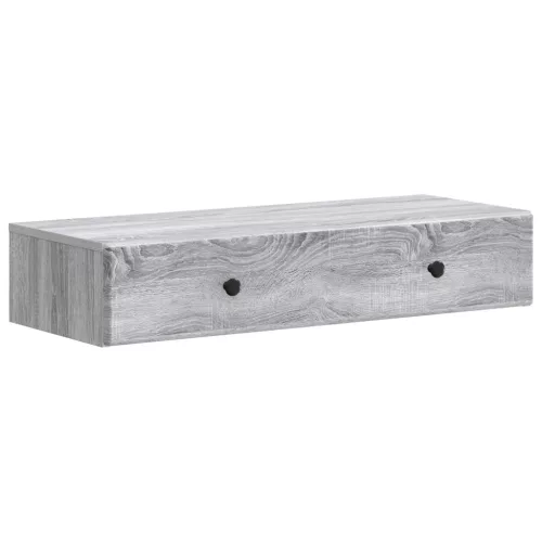 vidaXL Fali oldaltábla Szürke Sonoma 87,5 x 34,5 x 17 cm Szerelt Fa