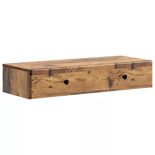 vidaXL Fali oldaltábla Antik Fa 87,5 x 34,5 x 17 cm Szerelt Fa