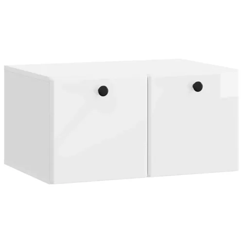 vidaXL Fali TV szekrény Magasfényű Fehér 59,5 x 41 x 30 cm Szerelt Fa