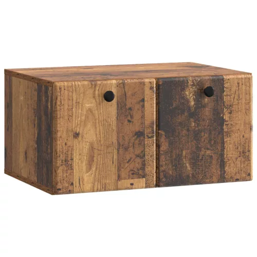 vidaXL Fali TV szekrény Antik Fa 59,5 x 41 x 30 cm Szerelt Fa