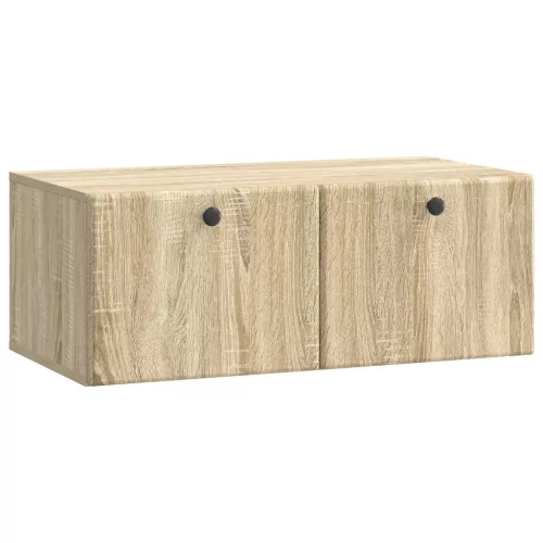 vidaXL Fali TV szekrény Sonoma Tölgy 78,5 x 41 x 30 cm Szerelt Fa