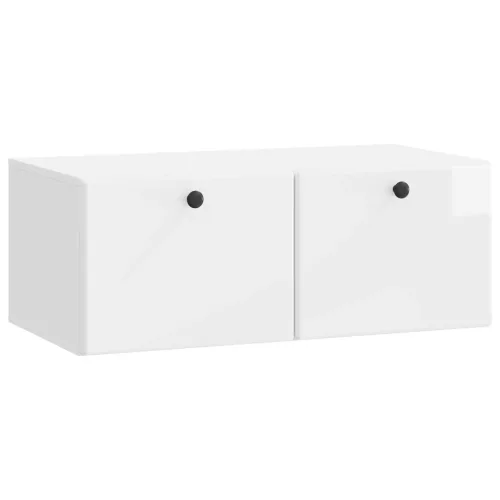 vidaXL Fali TV szekrény Magasfényű Fehér 78,5 x 41 x 30 cm Szerelt Fa