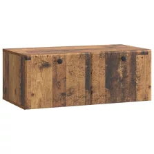   vidaXL Fali TV szekrény Antik Fa 78,5 x 41 x 30 cm Szerelt Fa