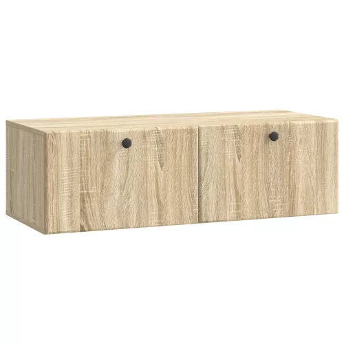 vidaXL Fali TV szekrény Sonoma Tölgy 98 x 41 x 30 cm Szerelt Fa