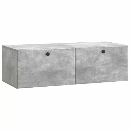 vidaXL Fali TV szekrény Betonszürke 98 x 41 x 30 cm Szerelt Fa
