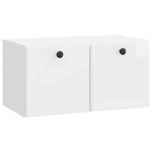 vidaXL Fali TV szekrény Magasfényű Fehér 59,5 x 31 x 30 cm Szerelt Fa