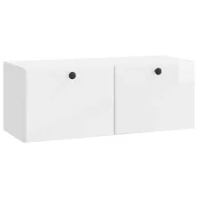   vidaXL Fali TV szekrény Magasfényű Fehér 78,5 x 31 x 30 cm Szerelt Fa