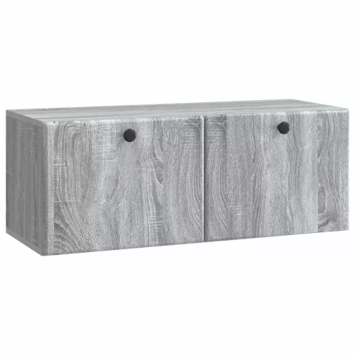 vidaXL Fali TV szekrény Szürke Sonoma 78,5 x 31 x 30 cm Szerelt Fa