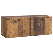   vidaXL Fali TV szekrény Antik Fa 78,5 x 31 x 30 cm Szerelt Fa